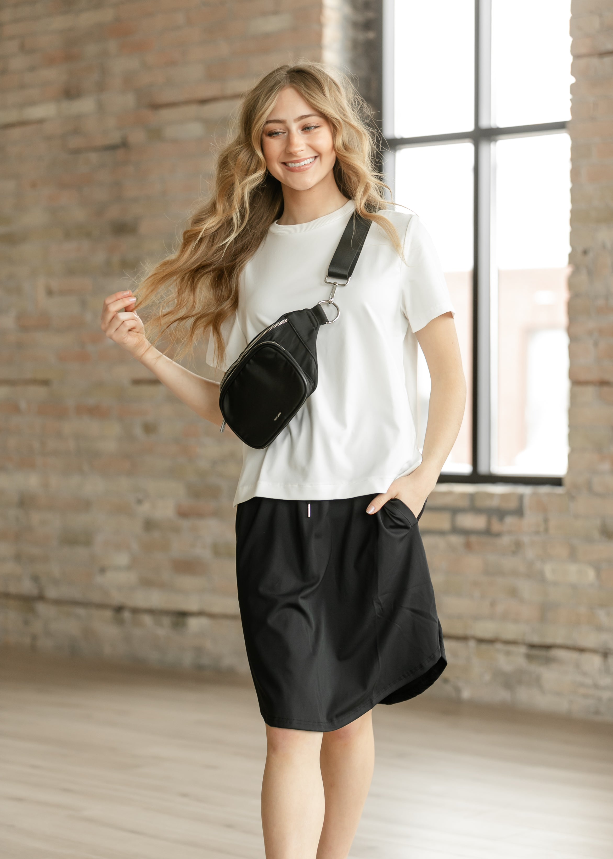Kenedi Black Athletic Sport Skirt