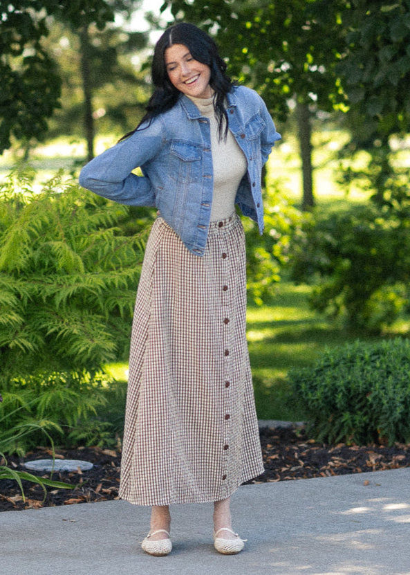 McKenna Gingham Maxi Skirt