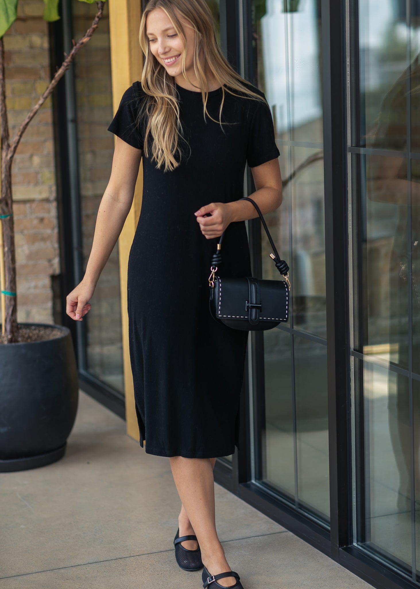 Baylor Ribbed T-Shirt Dress