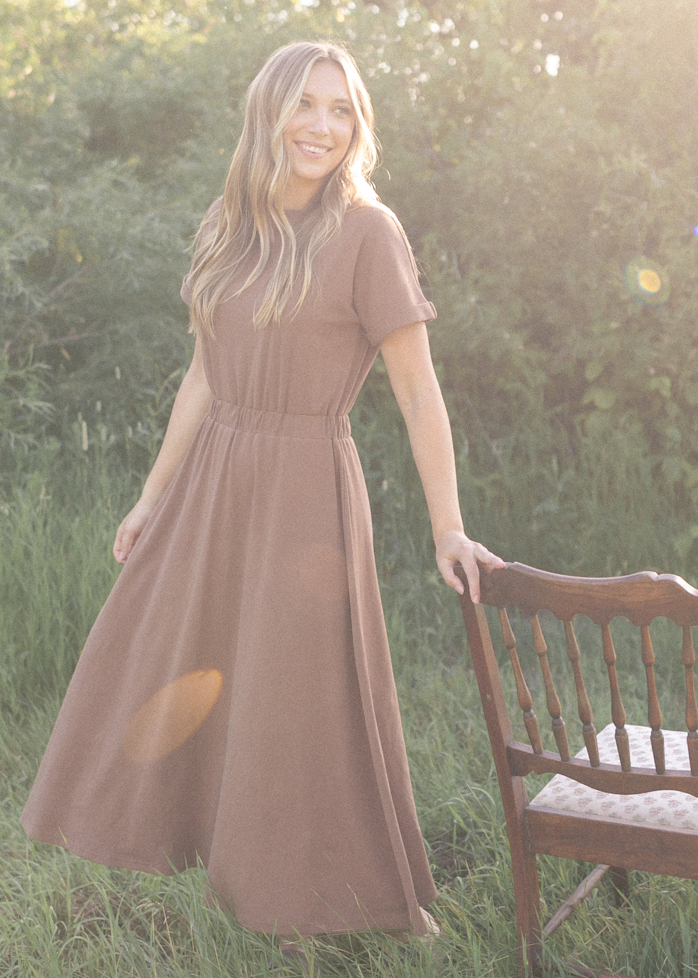 Casey Cap Sleeve Midi Dress