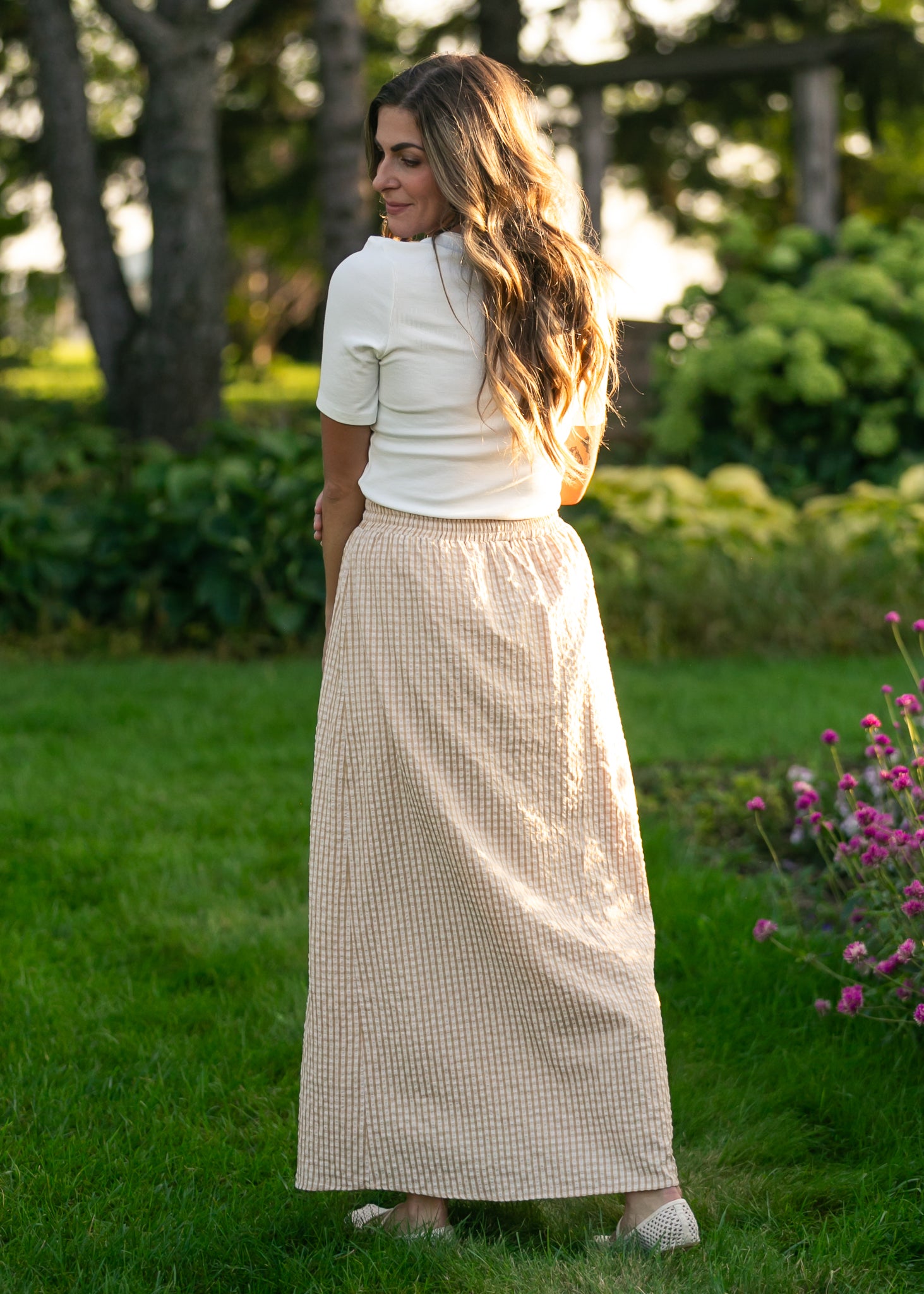 Rayne Modern Gingham Maxi Skirt