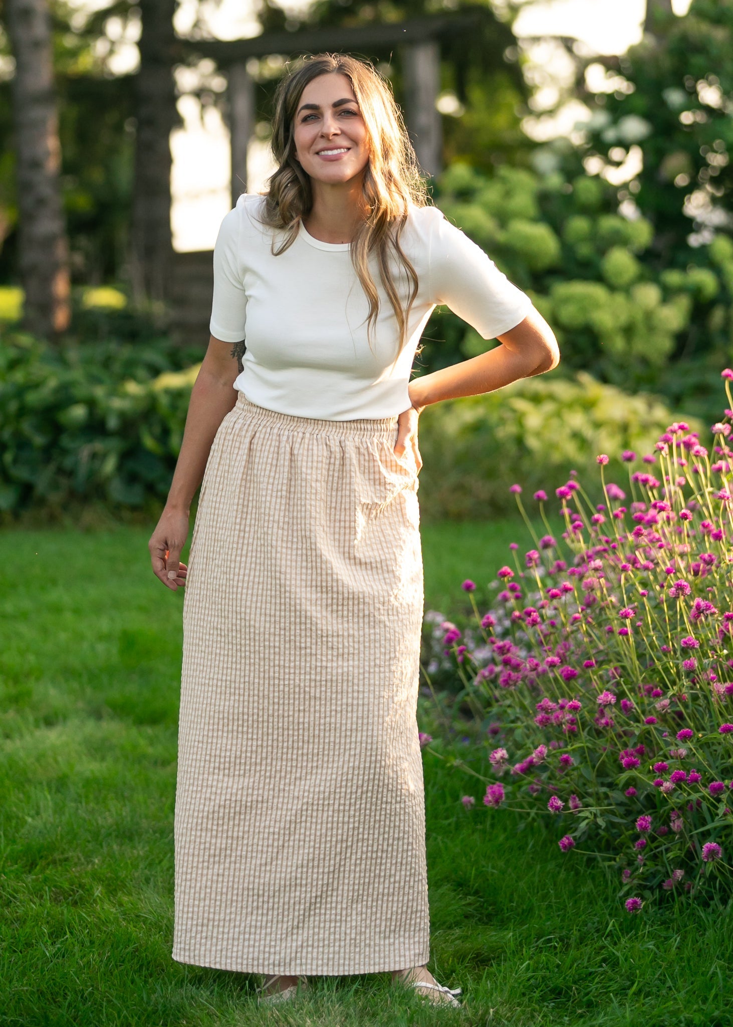 Rayne Modern Gingham Maxi Skirt