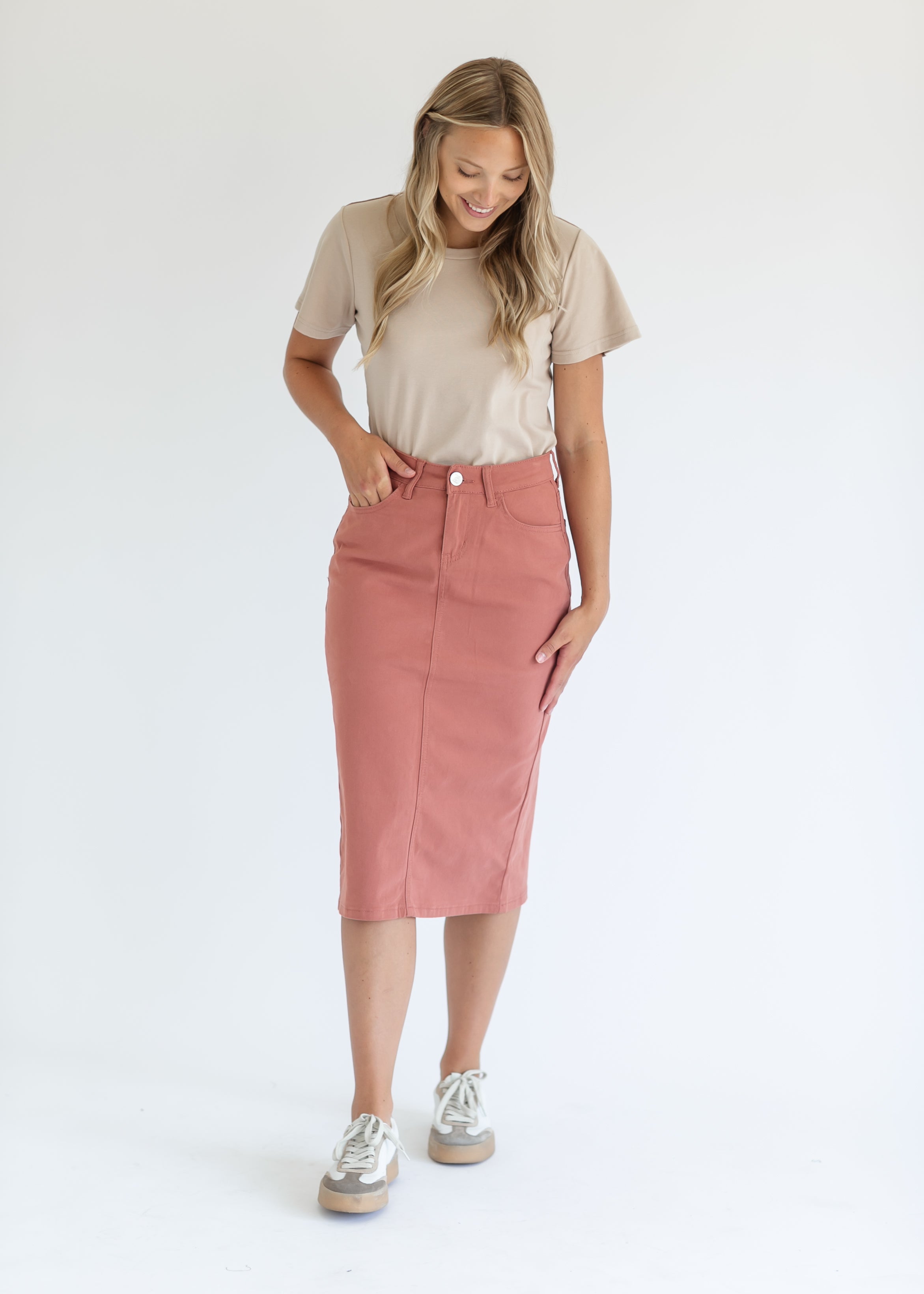 Remi Sienna Denim Midi Skirt - FINAL SALE