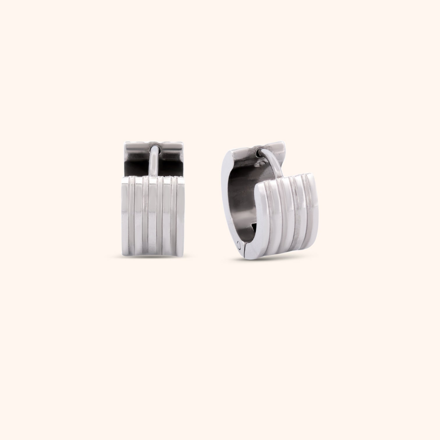 Aligned Huggie Earrings by PRESSIE