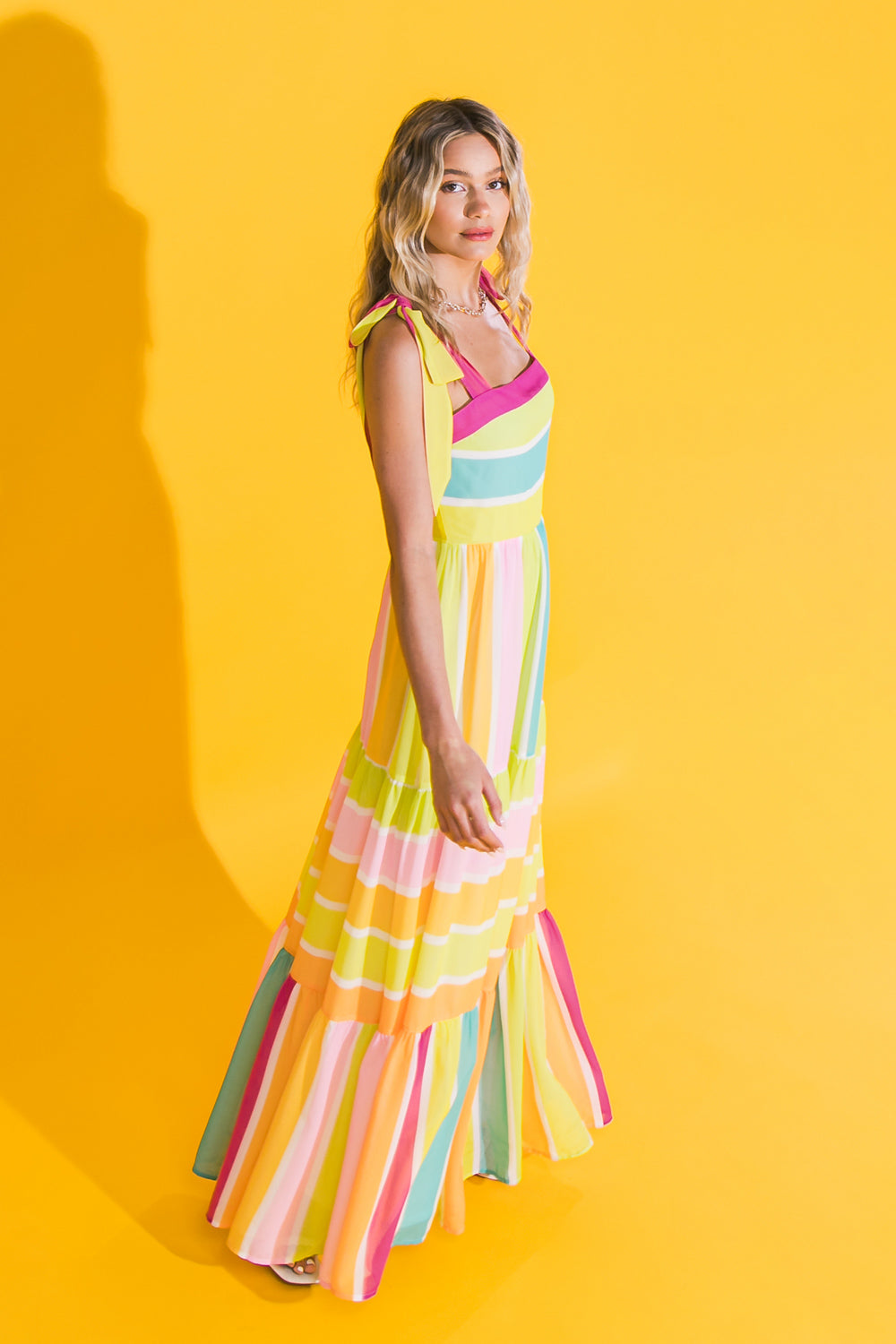 FOLLOW THE BREEZE WOVEN MAXI DRESS