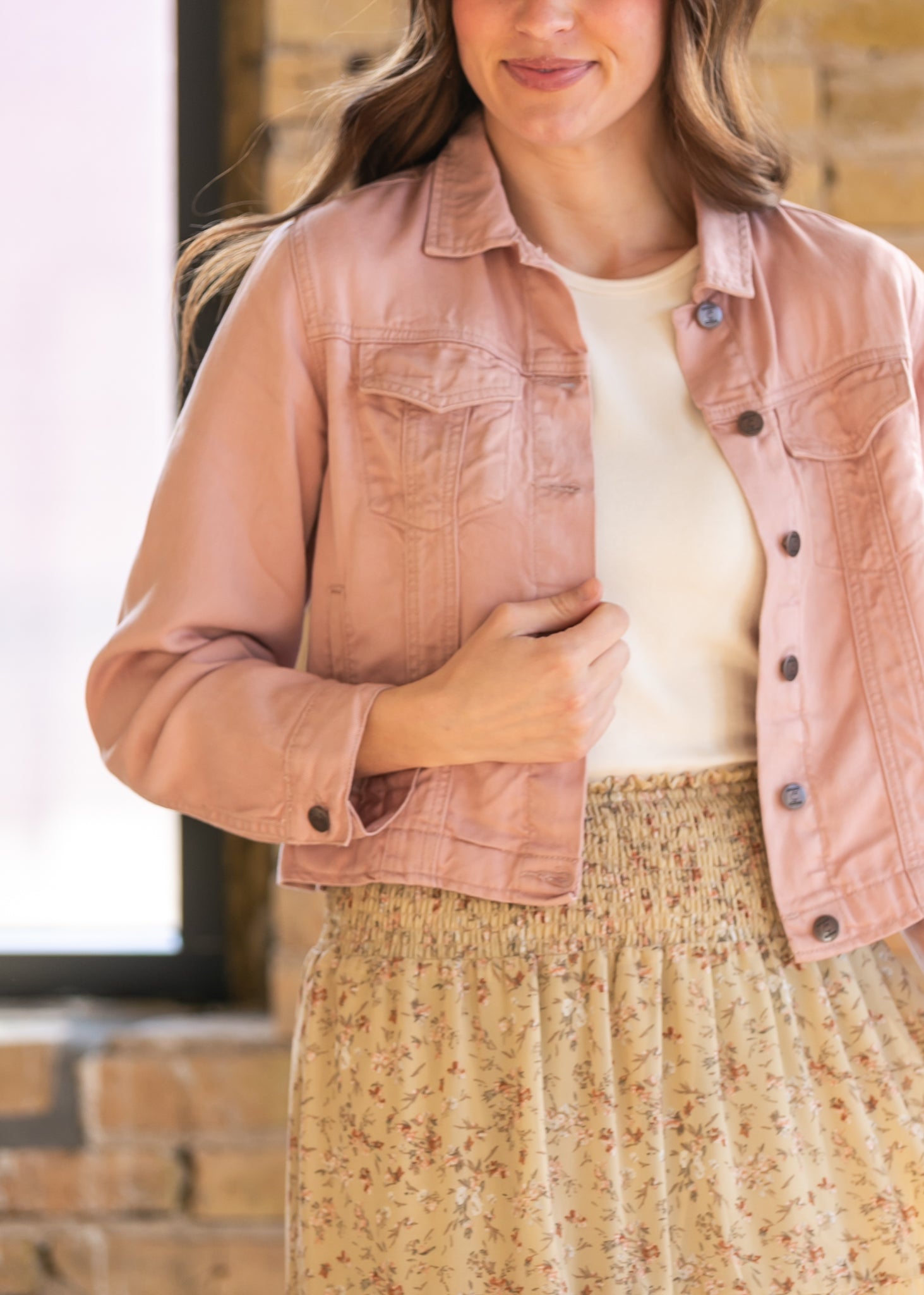 Shea Blush Lightweight Denim Jacket