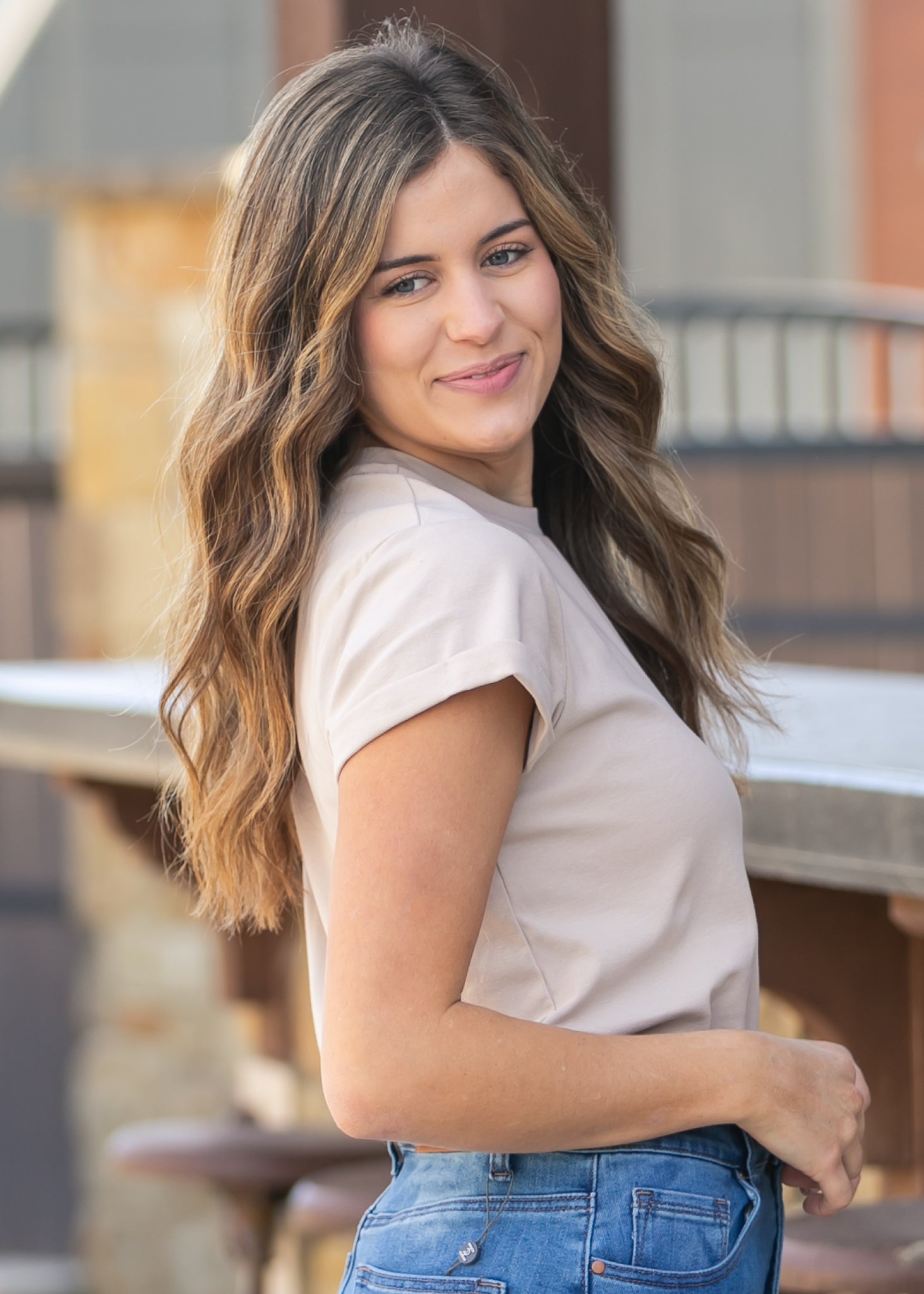 Essential Taupe Short Sleeve Basic T-shirt