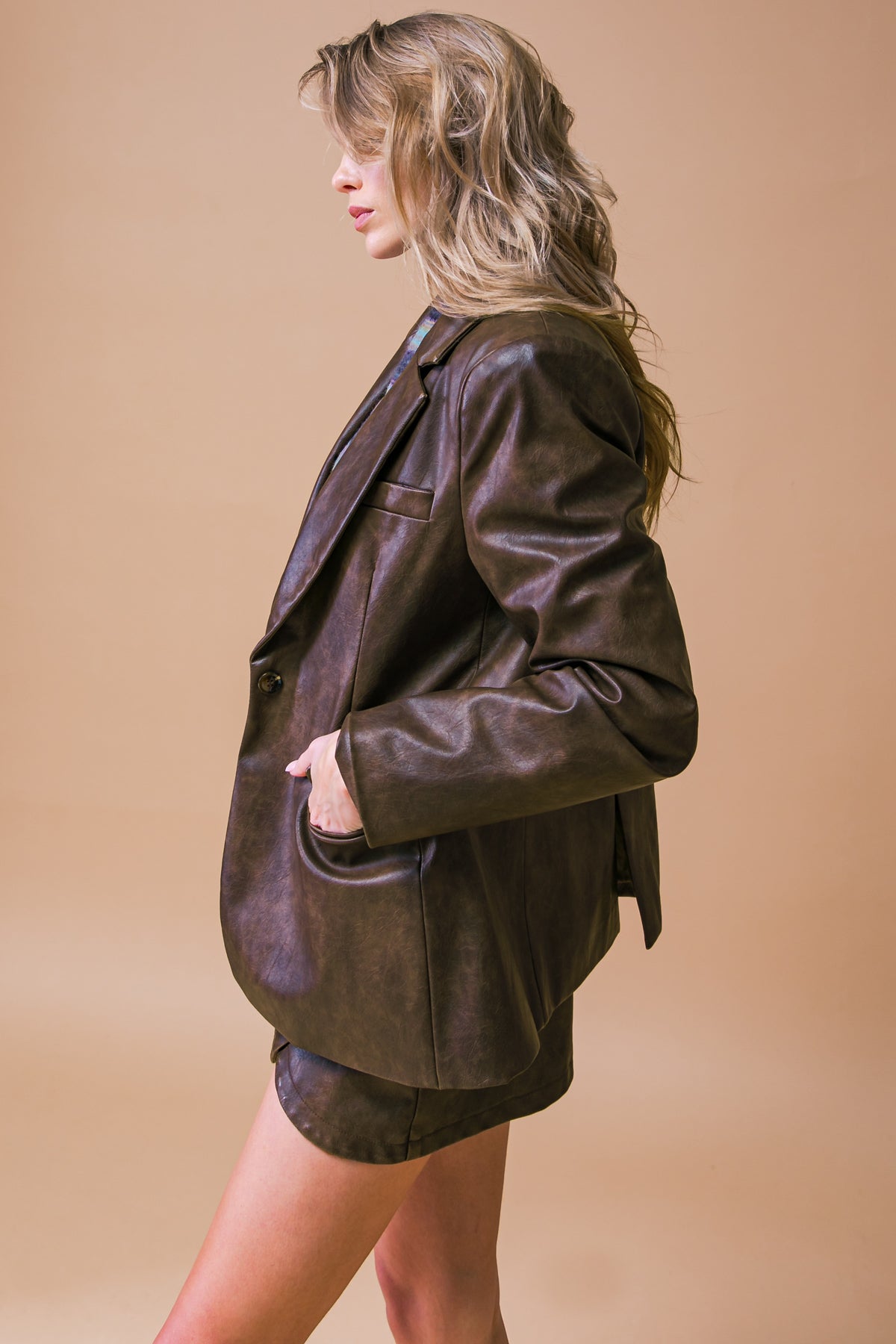 EXCEPTIONAL LOOK FAUX BLAZER