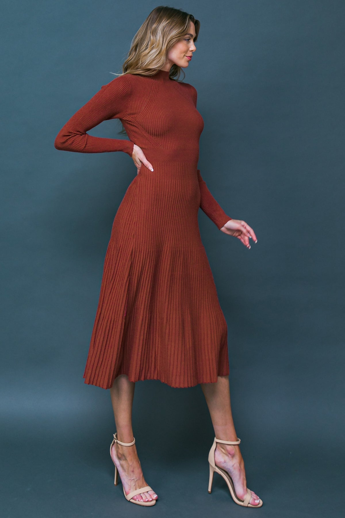 STOLEN KISSES SWEATER MIDI DRESS