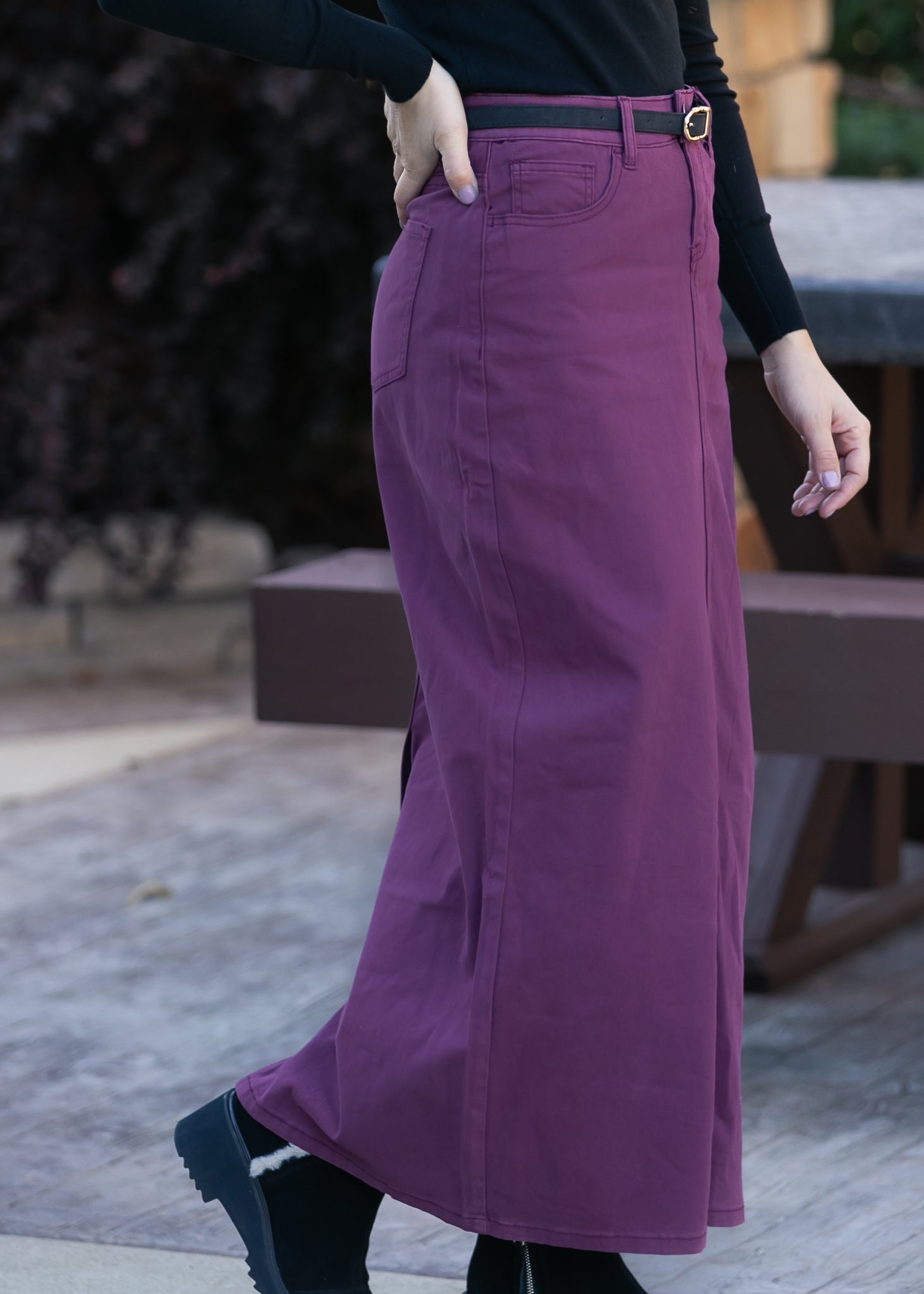 Stella Orchid Denim Maxi Skirt - FINAL SALE
