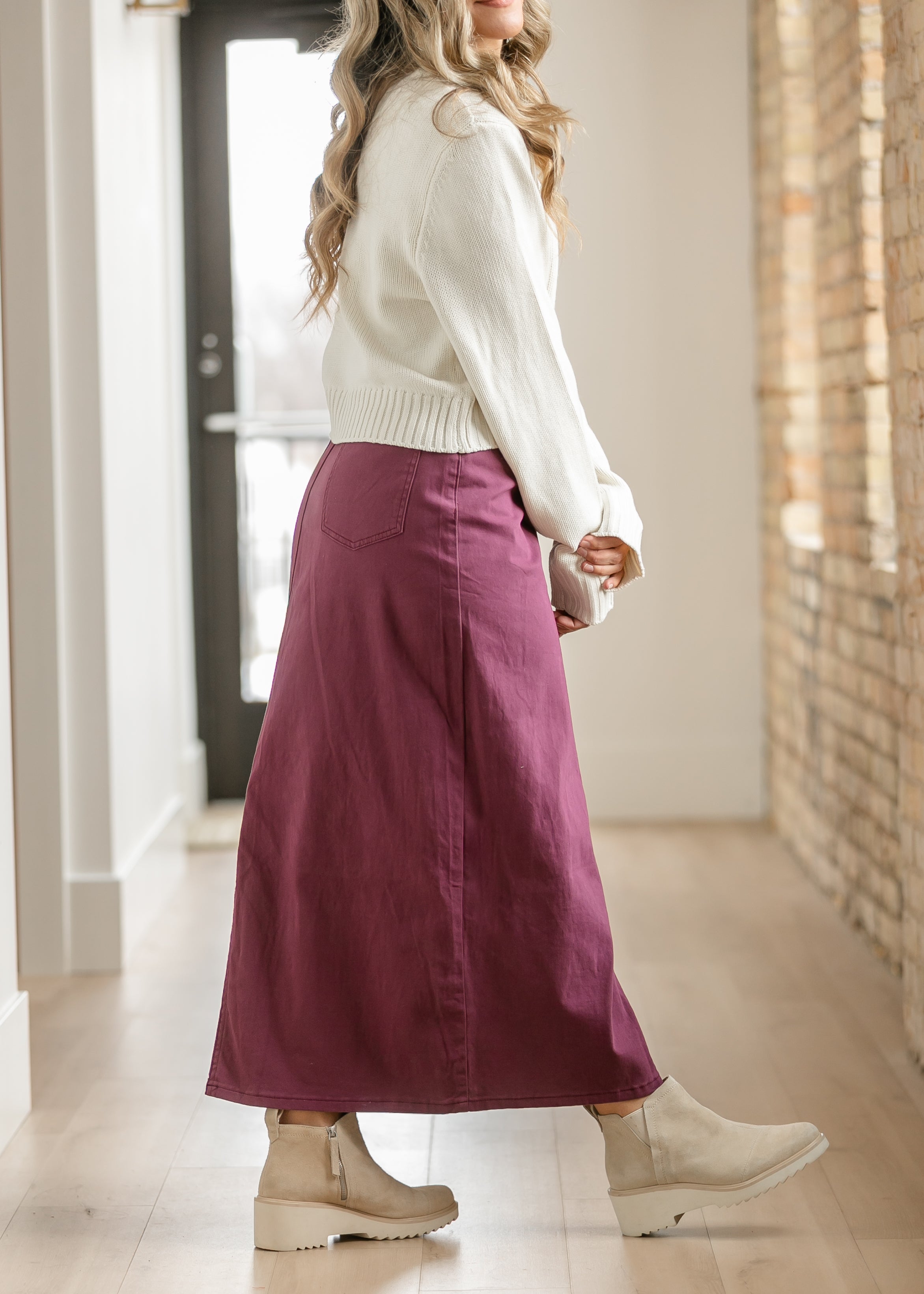 Stella Orchid Denim Maxi Skirt - FINAL SALE