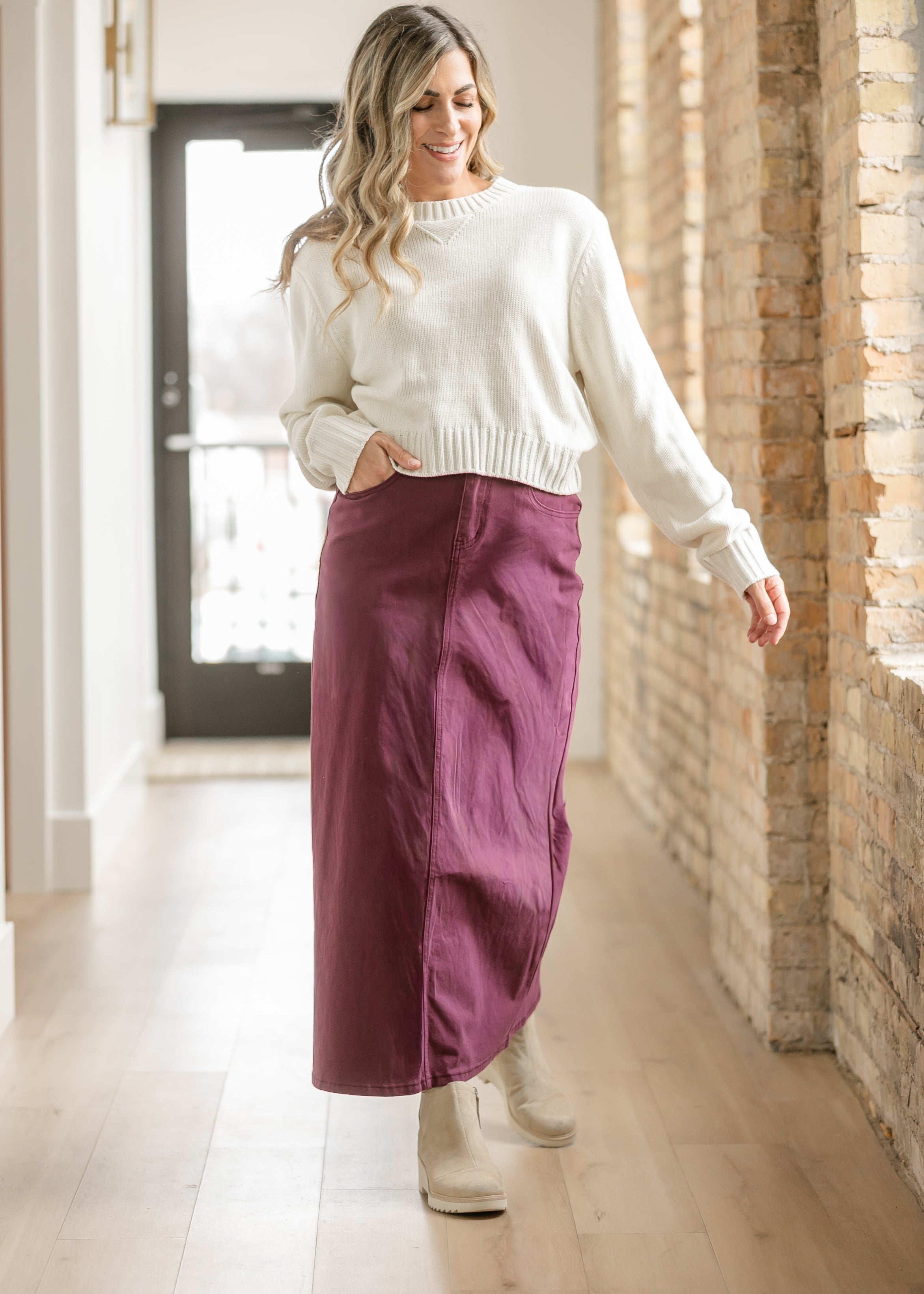 Stella Orchid Denim Maxi Skirt - FINAL SALE