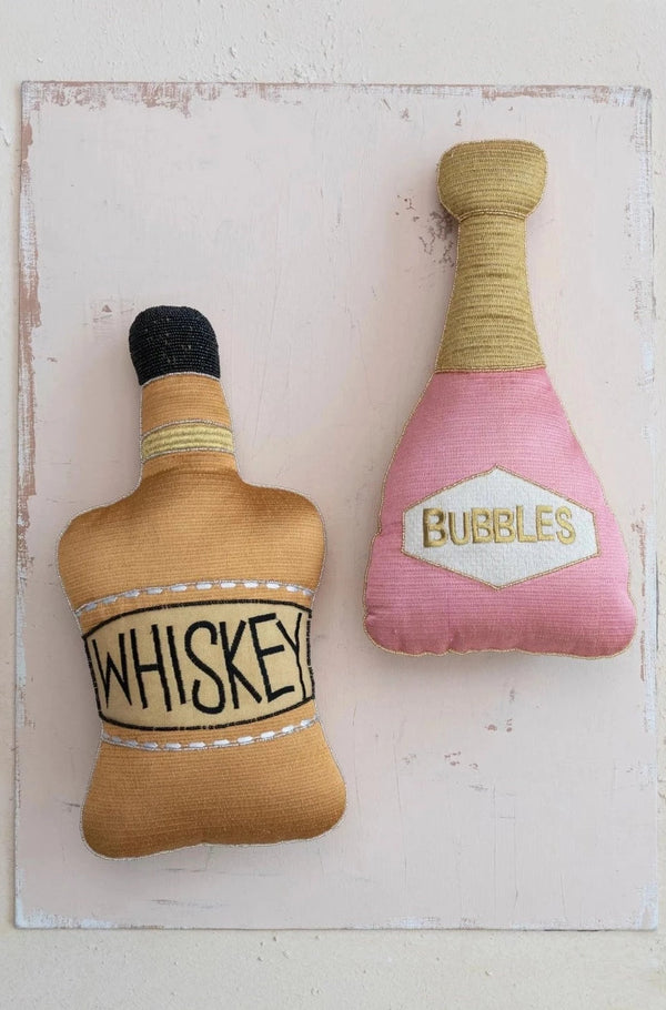 Whiskey Embroidered Pillow